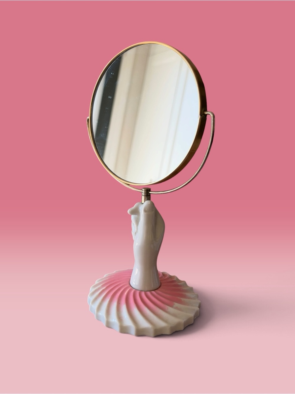 Vintage “Hand-Held” Table Top Double Sided Mirror